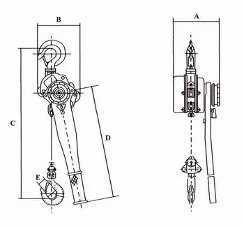 Таль ручная рычажная HSH-C LB г-п 1 тонн H=12 метра купить в Урае