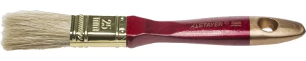 Кисть плоская STAYER &quot;UNIVERSAL-PROFI&quot;, светлая натуральная щетина, деревянная ручка, 25мм 0104-025 купить в Урае