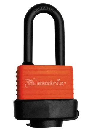 Замок навесной всепогодный 40 мм удлиненная дужка MATRIX 91822 купить в Урае