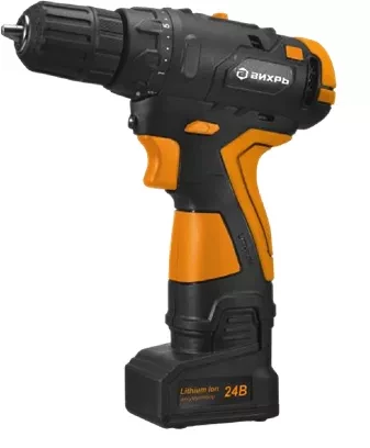 Дрель-шуруповерт аккумуляторная Вихрь ДА-18Л-2КУ/Б бесщеточный двигатель купить в Урае