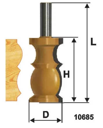 Фреза по дереву кромочная фигурная 32х57 №2 твердосплав ц/хв 12 ЭНКОР 10685 купить в Урае