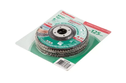 Круг Лепестковый Торцевой (КЛТ) HAMMER КЛТ 1 Ф125х22 Р40 213-016 купить в Урае