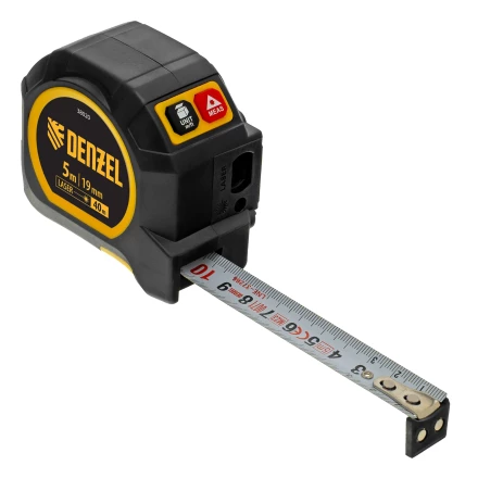 Лазерный дальномер с рулеткой LT-40, 5м x 19 мм, дальномер 40м, автомат. фиксация// Denzel 38020 купить в Урае