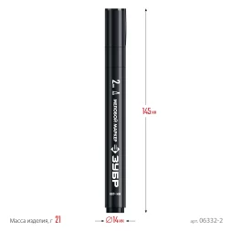 ЗУБР ММ-400 черный, 2 мм меловой маркер (06332-2)