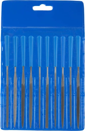 Набор ЗУБР &quot;ЭКСПЕРТ&quot;: Надфили, пластмассовая ручка, насечка 2 = Бархатная, с чехлом, 100мм, 10шт 16023-2-H10 купить в Урае