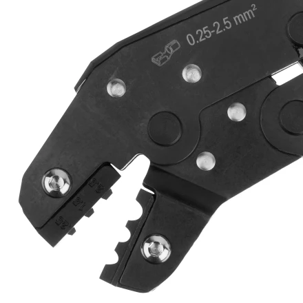 Клещи для обжима неизолированных наконечников НК и НВ, разъемов РП, 0,25 - 2,5 мм2 Denzel 17745 купить в Урае