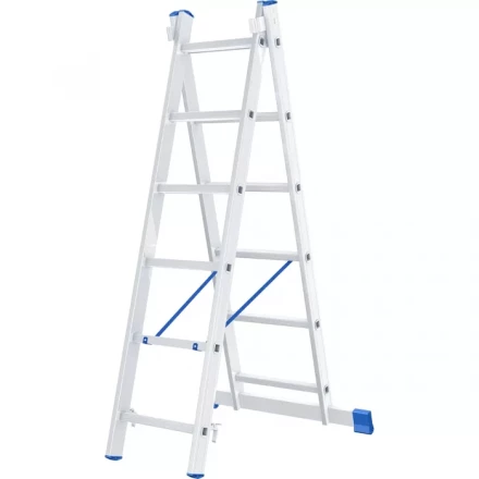 Лестница алюминиевая 2х6 ступеней двухсекционная СИБРТЕХ 97906 купить в Урае