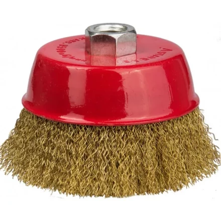 STAYER &quot;PROFESSIONAL&quot;. Щетка чашечная для УШМ, витая стальная латунированная проволока 0,3мм, 60ммхМ14 35125-060_z01 купить в Урае