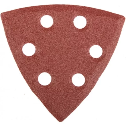 Треугольник шлифовальный универсальный STAYER &quot;MASTER&quot; на велкро основе, 6 отверстий, Р100, 93х93х93мм, 5шт 35460-100 купить в Урае