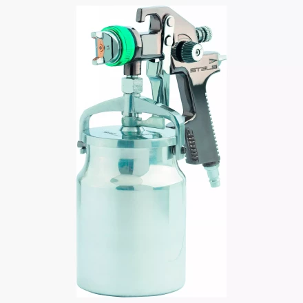 Пневматический краскопульт AS 802 HVLP, профессиональный, всасывающего  типа, сопло 1,4мм  Stels 57366 купить в Урае