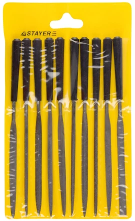 Набор STAYER &quot;MASTER&quot; Надфили с пластмассовой ручкой, 100мм, 10шт 16011-H10_z01 купить в Урае