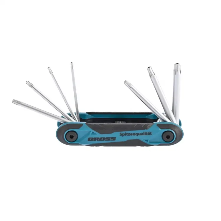 Набор ключей имбусовых Tamper-Torx TT10-TT40 CrV складные 7 шт Gross 16413 купить в Урае