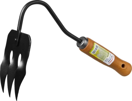 GRINDA PROLine. Грабли-рыхлитель 3-хзубые с деревянной ручкой 120х86х265мм 421514 купить в Урае