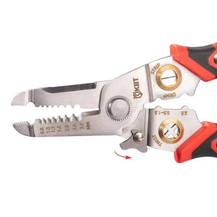 Многофункциональный стриппер КВТ WSS-02 для снятия изоляции с проводов 0.5–6.0 мм (102399) купить в Урае