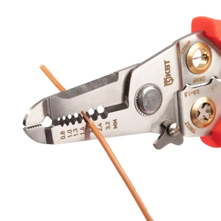 Многофункциональный стриппер КВТ WSS-02 для снятия изоляции с проводов 0.5–6.0 мм (102399) купить в Урае
