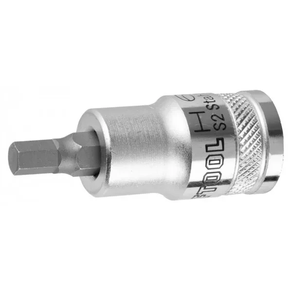 Торцовая бита-головка KRAFTOOL "INDUSTRIE QUALITAT", материал S2, HEX, сатинированная, 1/2", H6 27908-06_z01 купить в Урае