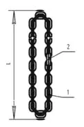 Строп универсальный цепной УСЦ 63 т  L=3 м  8 кл купить в Урае