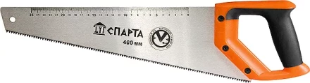 Ножовка по дереву 450 мм 7-8 TPI зуб-2D каленый зуб линейка двухкомпонентная рукоятка SPARTA 235025 купить в Урае