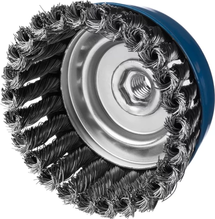 ЗУБР &quot;ПРОФЕССИОНАЛ&quot;. Щетка чашечная для УШМ, плетеные пучки стальной проволоки 0,5мм, 120ммхМ14 35275-120_z02 купить в Урае