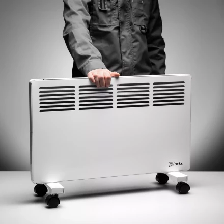 Конвектор электрический КМ-2000.2, 230 В, 2000 Вт, X-образный нагреватель, колеса, термостат // MTX 98126 купить в Урае