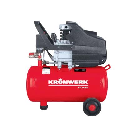 Компрессор воздушный Kronwerk KD 24/200, 1,5 кВт, 198 л/мин, 24 л, 58041 купить в Урае