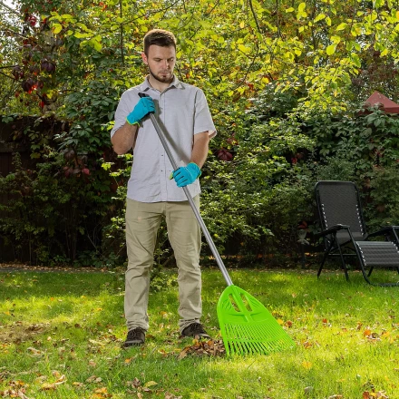Грабли веерные пластиковые Palisad, 495 х 1680 мм, 23 плоских зуба, алюминиевый черенок, Россия, 61805 купить в Урае