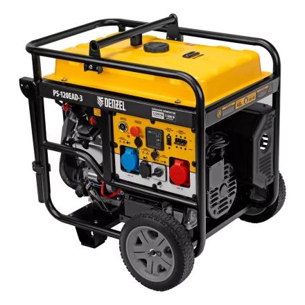 Генератор бензиновый Denzel PS-120EAD-3, 12 кВт,230/400 В, 40л, разъём ATS,перекл.режима,эл.старт купить в Урае