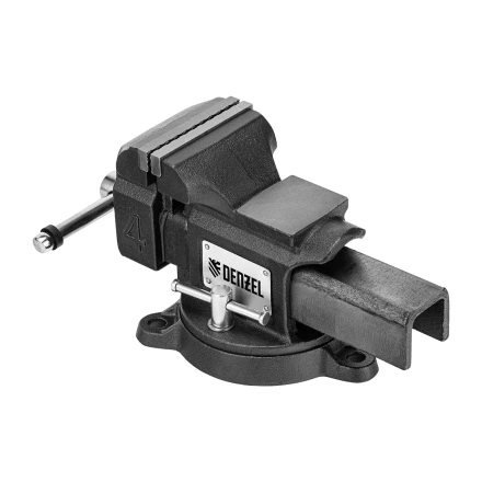 Тиски слесарные BVH-100, 100 мм, поворотные, стальная направляющая, с наковальней //Denzel 18683 купить в Урае