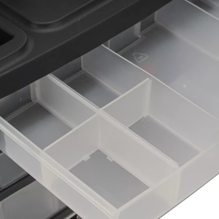 Органайзер для хранения с выдвижными лотками Stels 310х150х260мм, 4 секции, пластик Россия 90728 купить в Урае