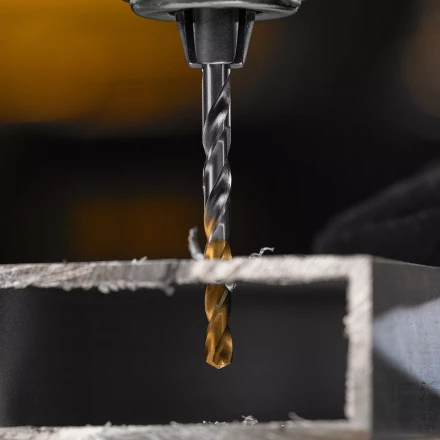 Сверло спиральное по металлу Denzel 4,5 x 80 мм, Р6М5, Golden Tip, 718231 купить в Урае