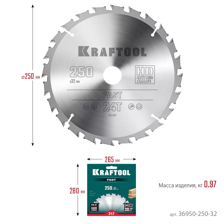 Диск пильный FAST, повышенный ресурс 36950-250-32 купить в Урае