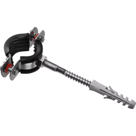 Хомут трубный с гайкой, оцинкованный, в комплекте с сантехнической шпилькой и дюбелем, 3/4&quot;, 1шт, ЗУБР Мастер 37866-25-29 37866-25-29 купить в Урае