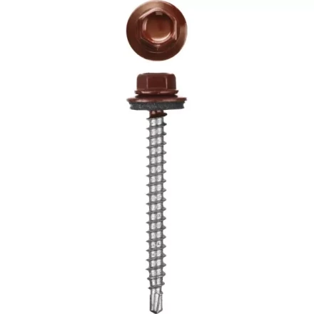 Саморезы СКМ кровельные, RAL 3005 темно-красный, 25 x 5.5 мм, 420 шт, для металлических конструкций, STAYER 30305-55-025-3005 купить в Урае