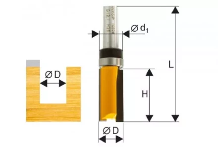 Фреза кромочная прямая ф158х26мм хв. 8мм 46182 купить в Урае