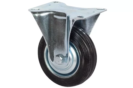 Аппаратное неповоротное колесо HITCH 125*34 резина черная FC54 (SZ084991) купить в Урае