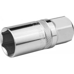 Торцовая головка KRAFTOOL "INDUSTRIE QUALITAT", свечная с магнитом, Cr-V, FLANK, хромосатинированная, 1/2", 21 мм 27813-21_z01