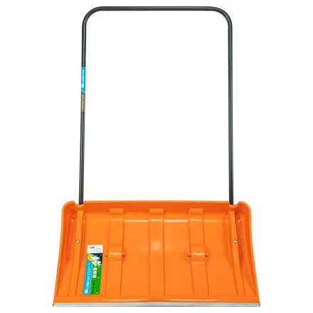 Движок для уборки снега пластиковый, 795х435х1280 мм, стальная рукоятка, усиленный, Сибртех 61669 купить в Урае