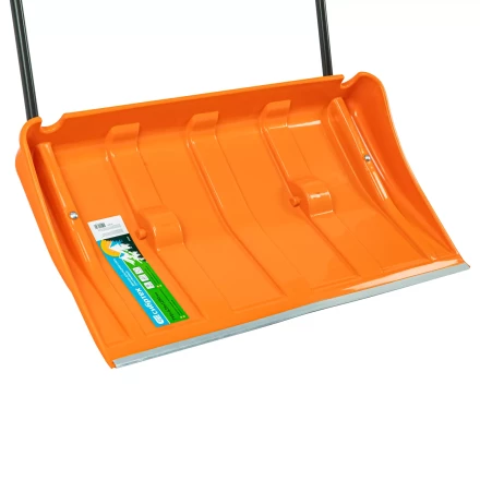 Движок для уборки снега пластиковый, 795х435х1280 мм, стальная рукоятка, усиленный, Сибртех 61669 купить в Урае