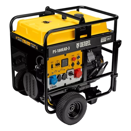 Генератор бензиновый Denzel PS-180EAD-3, 18 кВт,230/400 В, 65л, разъём ATS,перекл.режима,эл.старт купить в Урае