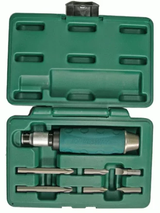 Ударная отвертка с битами SL8 SL10мм  PH2 PH3  36мм  PH2 PH3   80мм 7 предметов AG010055A Jonnesway 48649 купить в Урае