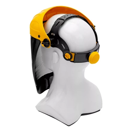 Щиток защитный лицевой с сеткой Denzel &quot;СВОНА&quot; НС-01 &quot;ЛЮКС&quot;, плавная регулировка храповик, 89196 купить в Урае