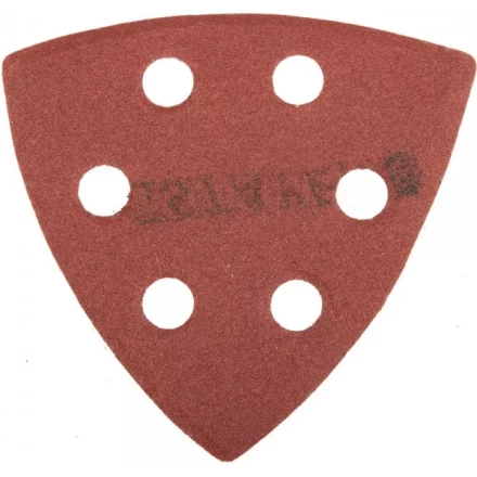 Треугольник шлифовальный универсальный STAYER &quot;MASTER&quot; на велкро основе, 6 отверстий, Р180, 93х93х93мм, 5шт 35460-180 купить в Урае