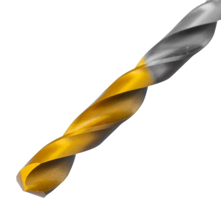 Сверло спиральное по металлу Denzel 5 x 86 мм, Р6М5, Golden Tip, 718233 купить в Урае