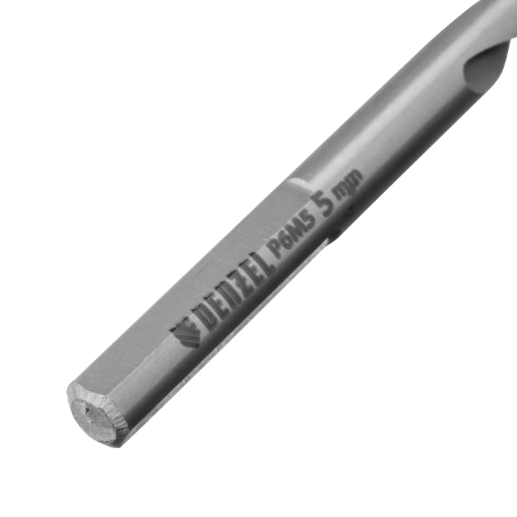 Сверло спиральное по металлу Denzel 5 x 86 мм, Р6М5, Golden Tip, 718233 купить в Урае