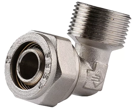 Уголок ЗУБР с наружной резьбой, цанга-штуцер, 1/2&quot;х16х2,0 мм, никель 51409-16-1/2 купить в Урае