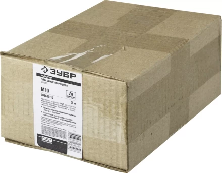 Гайка ЗУБР &quot;МАСТЕР&quot; DIN 985 самостопорящаяся, с нейлоновым кольцом, класс прочности 8, оцинкованная, M10, 5кг 303580-10 купить в Урае