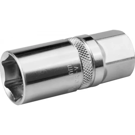 Торцовая головка KRAFTOOL &quot;INDUSTRIE QUALITAT&quot;, свечная с магнитом, Cr-V, FLANK, хромосатинированная, 1/2&quot;, 16 мм 27813-16_z01 купить в Урае