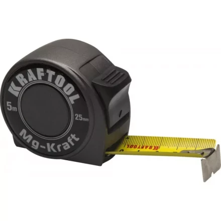 Рулетка KRAFTOOL &quot;MG-Kraft&quot;, особопроч корпус, Mg сплав, нейлон покрытие, суперкомпакт размер, 5м/25м 34129-05-25 купить в Урае
