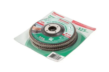 Круг Лепестковый Торцевой (КЛТ) HAMMER Ф125х22 P60 купить в Урае