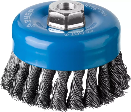 ЗУБР &quot;ПРОФЕССИОНАЛ&quot;. Щетка чашечная для УШМ, плетеные пучки стальной проволоки 0,5мм, 100ммхМ14 35275-100_z02 купить в Урае